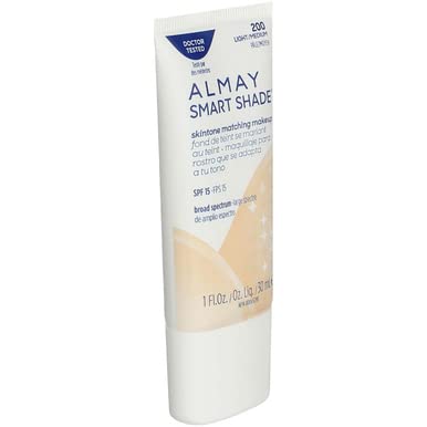 ALMAY SMART SHADE SKIN TONE MATCHING MAKEUP, LIGHT/MEDIUM [200] 1 OZ (PACK OF 2)