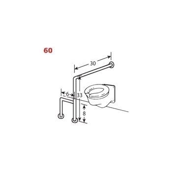 Brey-Krause Wall to Floor Grab Bar with Support Leg