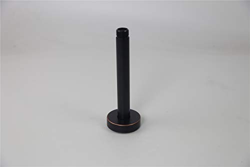 Weirun Bathroom 1/2 NPT All Brass 6-Inch Round Straight Shower Arm for Fixed Shower Head with Flange Ceiling Mount,Oil Rubbed Bronze