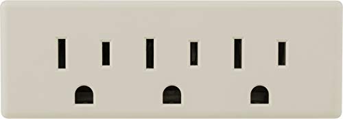 GE 3-Outlet Extender Wall Tap, Grounded Adapter Plug, Indoor Rated, 3-Prong, Perfect for Travel, UL Listed, Light Almond… - Image 2