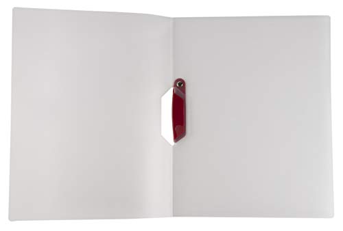 Report Cover with Swing Clip - 12-Pack Polypropylene Document File Folder for Presentation, Business Meeting, Hold 30 Sheets 8.5 x 11 Inches Letter Size Paper, Transparent Cover with 3 Color Clips