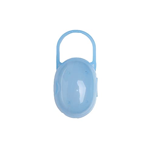 Pacifier Case, Pacifier Holder Case, Pacifier Container for Travel, BPA Free, Transparent, 3 Pack (Blue)