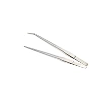 Mefuny Set of 2 Long Handle Stainless Steel Straight and Curved Tweezers Nippers for Garden, Kitchen, Indoors and Outdoors