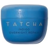 TATCHA Indigo Overnight Repair, Travel-Sized | Mini Redness Reducing, Barrier Reparing Cream - Calm Irritation and Improve Skin Barrier for Sensitive and Eczema-Prone Skin | 15 ml / 0.5 fl. oz.