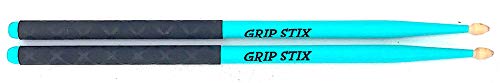 GRIP-STIX-15-Long-TURQUOISE-with-Black-Non-Slip-Grip-Drumsticks-Ideal-for-All-Drumming-Cardio-Fitness-Aerobic-Workout-Exercises