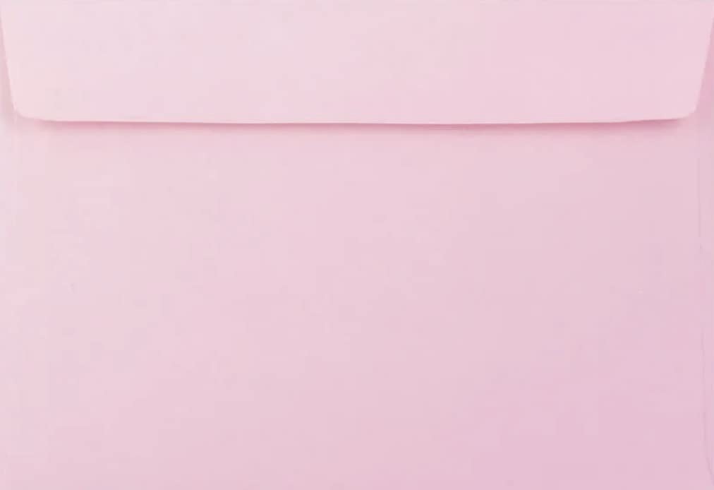C5 Coloured Envelopes for A5 Greeting Cards Wedding Invitations Crafts Business Office Envelope 162mm x 229mm - Pack of 50 Envelopes (Light Pink Peel & Seal)
