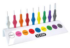 ICON Stoddard INTERDENTAL Brushes Assorted Pack of 9 Brushes + Display/Holder Stand