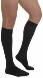 Knee High Compression Socks 20-30 mmHg (CE 22-27 mmHg) Size L, Color Black. For Women&Men. Made in Italy. Recommended For Athletic Sports, Running, Flight Travel (MC118US)