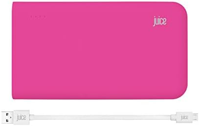 Juice Slim Portable Power Bank, iPhone, Samsung, Huawei, iPad, 5000 mAh - Pink