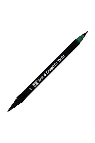 Kuretake ZIG Art and Graphic Twin Tip Bürste Marker 038 Green