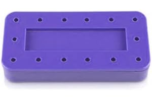 AmeriCan Goods Rectangular Dental Bur Block 14/Pcs Burs Capacity Magnetic Autoclavable Detal Burs Organizer (Purple)