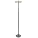 Brightech Halo Flippable LED Torchiere Super Bright Floor Lamp - Tall Standing Modern Pole Light for Living Rooms & Offices - Dimmable Uplight for Reading Books in Your Bedroom etc - Platinum Silver
