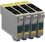4 x T0711 (T0891) Black : 4 High Capacity Compatible Ink Cartridges for Epson Stylus Printers BW40 BX300F BX600F D78 D92 D120 DX4000 DX4050 DX4450 DX5000 DX5050 DX6000 DX6050 DX7000F DX7000FW DX7400 DX7450 DX8400 DX9450 SX20 SX21 SX100 SX 105 SX115 SX200 SX205 SX215 SX400 SX415 SX515W SX600F SX600FW Exclusively by COMPLETE RETAIL