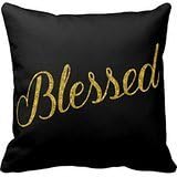 Blessed Gold Faux Glitter Metallic Sequins R7a20ca4296c244699fedc79123dd6d0c I5fqz 8byvr Pillow Case