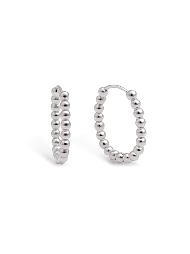 - Pendientes Dana Dots Acero con Acabado Brillante. Ovalados con Cierre Congo/Click. Joyas para Mujer