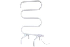 SHARNDY Heated Towel Warmer Freestanding & Wall Mounted Electric Towel Rack Portable Heated Towel Rack 90W Plug-in White for Bathroom