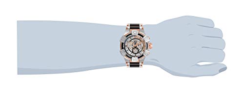 Invicta-Mens-Shaq-Swiss-Quartz-Watch-with-Stainless-Steel-Carbon-Fiber-Strap-Silver-Black-Rose-Gold-32-Model-33678