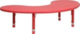 Flash Furniture YU-YCX-004-2-MOON-TBL-RED-GG, 35 x 65