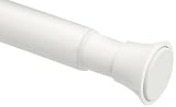 AmazonBasics Tension Shower Doorway Curtain Rod, 78-108", White