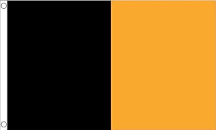 AZ FLAG Flagge SCHWARZ UND ORANGE 150x90cm - Irish County Fahne 90 x