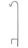 Ashman Shepherd Hook 48 Inches, 2/5 Inch Thick, Super Strong Premium Metal and Rust Resistant Hook, Black