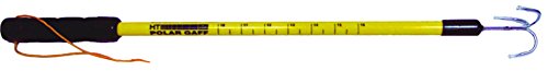 HT Enterprise Polar Gaff with Treble Hook and Ruler, Yellow, 24-Inch