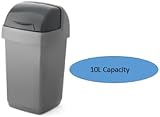 Addis 510504 10L Roll Top Bin Metallic Kitchen Under-Work Top view 6