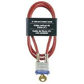 Master Lock Bicycle Cable Lock - Key Lock, Alloy Steel, Laminated, Model 719D