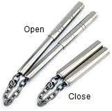 AMH Nanchaku in Silver for Adults Only - Pack of 1, Full Size, Steel