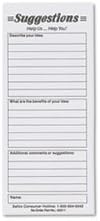 -- Suggestion Box Cards, 3-1/2 x 8, White, 25 Cards/Pack