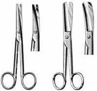 Mayo-Stille Scissors, Straight, Rounded Blades 5-1/2 in