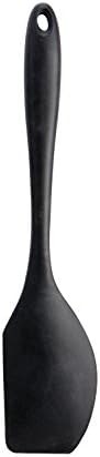 Harold Import Company HIC Essential Heat-Resistant Flexible Nonstick Silicone Baking Spatula Scraper, 11.25", Black