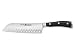 Wusthof WU4176 Classic Ikon 7-Inch Santoku, Hollow Edge, Black