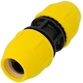 3/4" IPS Underground Yellow Poly Gas Pipe Coupler (SDR-11)