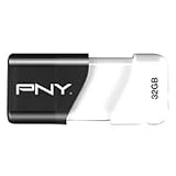 PNY Compact Attaché 32GB USB 2.0 Flash Drive - Black/White - P-FD32GCOM-GE
