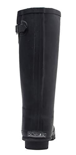 Brown-Oak-Womens-Rebecca-Waterproof-Adjustable-Wellington-Mid-Calf-Rubber-Rain-Boots