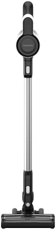 VCP 4130 Aspirateur à Manche sans Fil 2 en 1 2 Niveaux d'aspiration, Moteur 110 W, Batterie Li-ION 21 6 V, Volume d'absorption de la poussière, jusqu'à 45 Minutes, 80 décibels, Blanc/Noir
