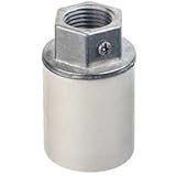 Leviton 10051 Medium Base, One-Piece, Keyless, Incandescent, Glazed Porcelain Lampholder, White