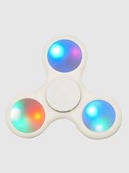 JMP Power LED Fidget Spinner(1-2 + spin) 3 mode led lights with on/off,replacable batteries Help for ADHD, Autism, Nail Biting, Anxiety, Focus, and Quit smoking Perfect for Adults and Kids (White)