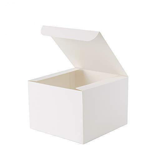 GEFTOL 6x6x4 inch Fold Gift Box White