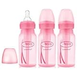 Dr. Brown's Options Baby Bottles, 4 Ounce, Pink, 3 Count