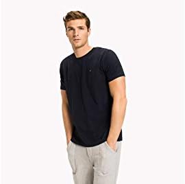 T-Shirt Manches Courtes Homme Col Ras-du-Cou, Bleu (Navy Blazer), S