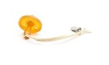 Madeline's Box Leather Braided Pacifier Clip, Hand-Made in USA (Ivory)