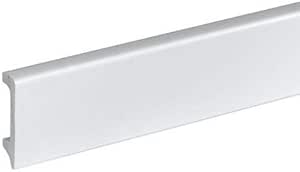 Rodapiés 100% impermeable blanco LVT 58 x 14,5 mm con pasacables