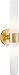 GEORGE KOVACS P5042-248 Saber Vanity Bath Light, 2-Light, 120 Total Watts, 4.75-in H x 20-in W, Honey Gold