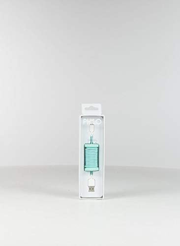 Philo Apple certified MFI Cable Lightning Cable with Spool Organizer Light Blue 1 Meter 3.2 feet