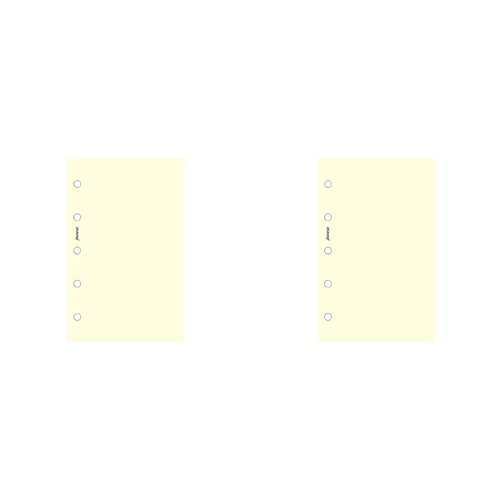 Filofax Mini Cotton Cream Plain Notepaper (Pack of 2)