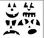 Pumpkin Face Decals Halloween Decorations Pumpkin Stickers Item #2 13" X 13" Sheet
