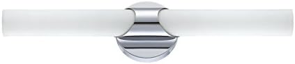 Kendal Lighting VF3800-2L-CH Alina 2-Light Vanity Fixture, Chrome Finish and White Tube Glass