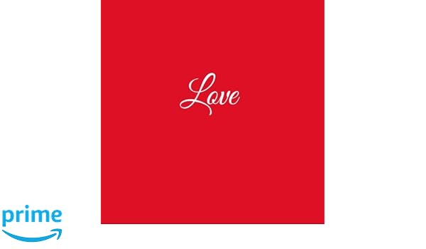 Libro De Visitas Love para bodas decoracion accesorios ideas regalos matrimonio eventos firmas fiesta hogar invitados boda 21 x 21 cm Cubierta Rojo (Spanish ...